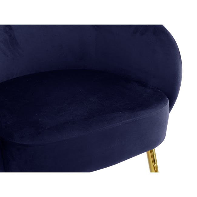 Ayme Lounge Chair - Royal Blue (Velvet) - 4