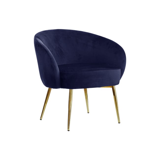 Ayme Lounge Chair - Royal Blue (Velvet) - 0