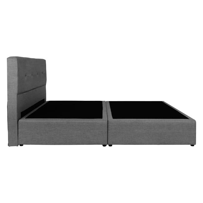ESSENTIALS King Headboard Box Bed - Grey (Fabric) - 3