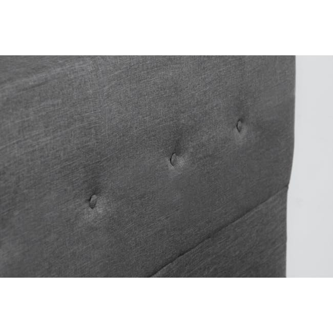 ESSENTIALS King Headboard Box Bed - Grey (Fabric) - 6