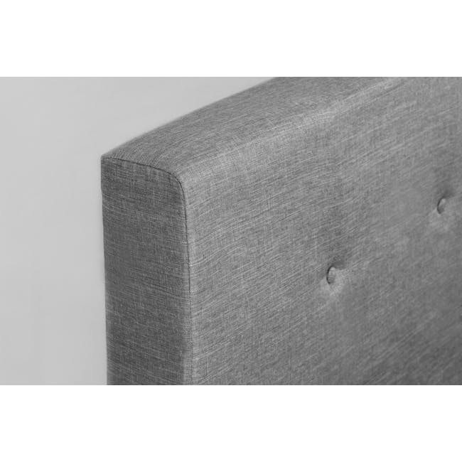 ESSENTIALS Super Single Headboard Box Bed - Grey (Fabric) - 6