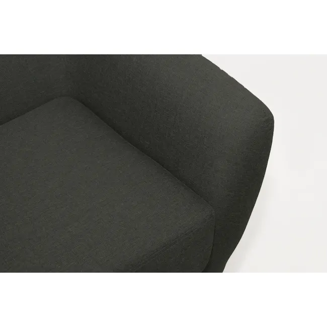 Emma 2 Seater Sofa - Raven - 15 - Dark gray upholstered sofa, minimalist design, textured fabric, modern style, sleek lines