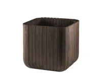 Cube Floor Planter Wood - Brown