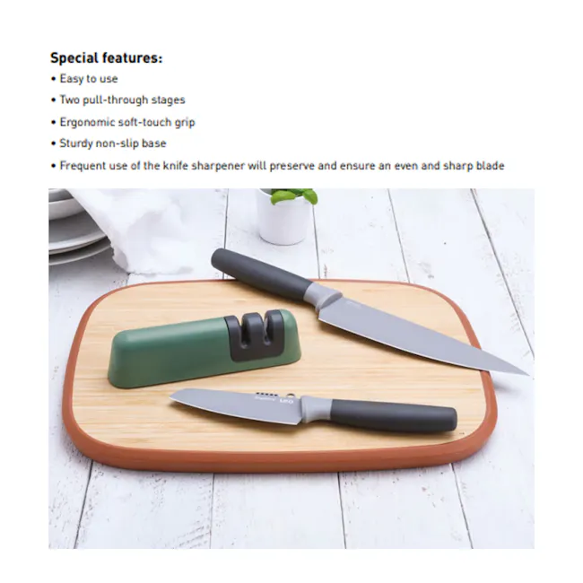 Berghoff 2-in-1 Ergonomic Soft Grip Non-Slip Ceramic Knife Sharpener - 4 - Easy to use, Ergonomic soft-touch grip, Sturdy