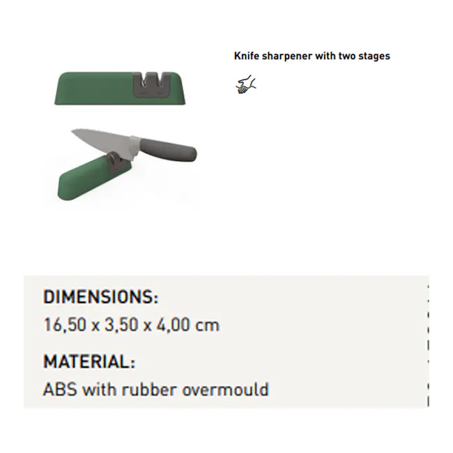 Berghoff 2-in-1 Ergonomic Soft Grip Non-Slip Ceramic Knife Sharpener - 5 - Knife sharpener with two stages, ABS with rubber