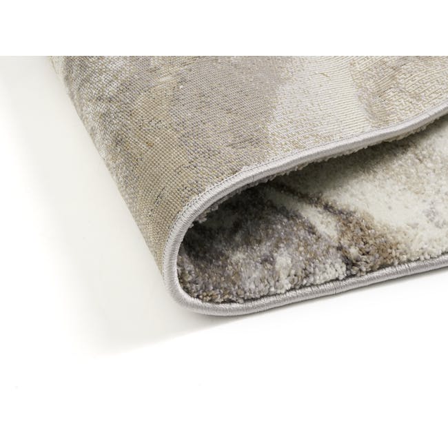 Valentino High Pile Rug - Grey Cracks (4 Sizes) - 5