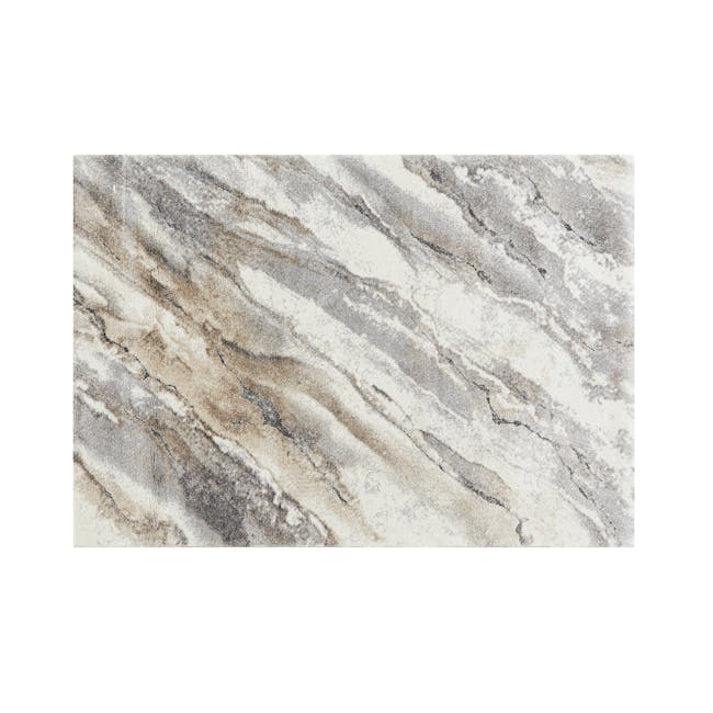 Valentino High Pile Rug - Grey Marble (3 Sizes) - 0
