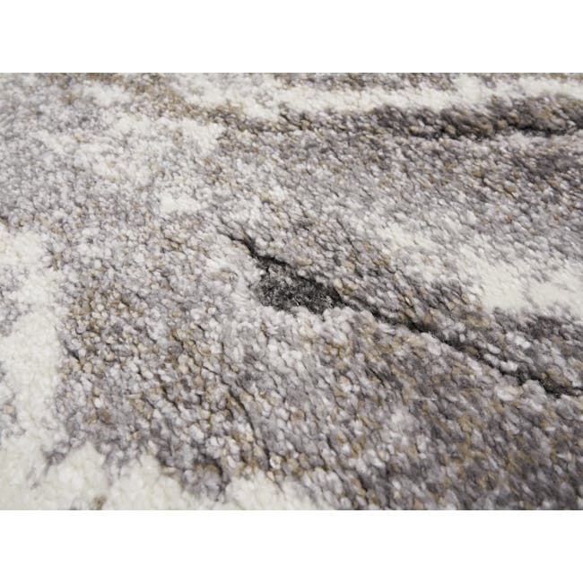 Valentino High Pile Rug - Grey Marble (3 Sizes) - 1