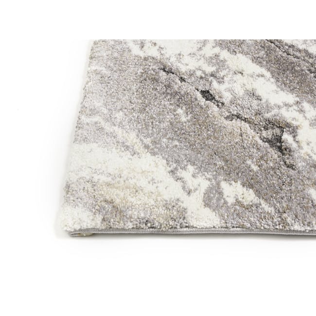 Valentino High Pile Rug - Grey Marble (4 Sizes) - 2