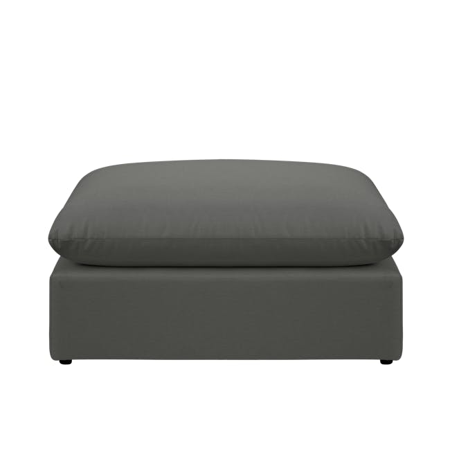 Russell 3 Seater Sofa with Ottoman - Dark Grey (Eco Clean Fabric) - 19
