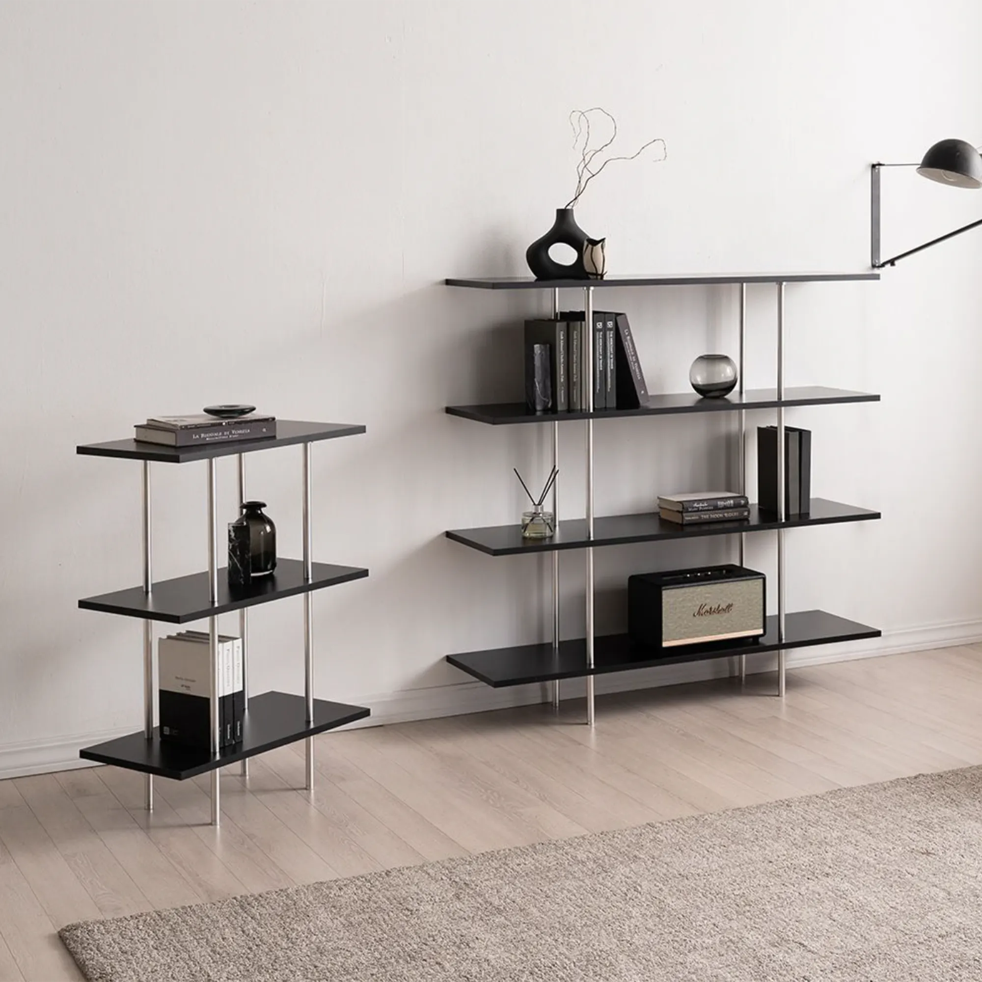(As-is) Bauhaus 4-Tier Wide Display Shelf - Black - 7