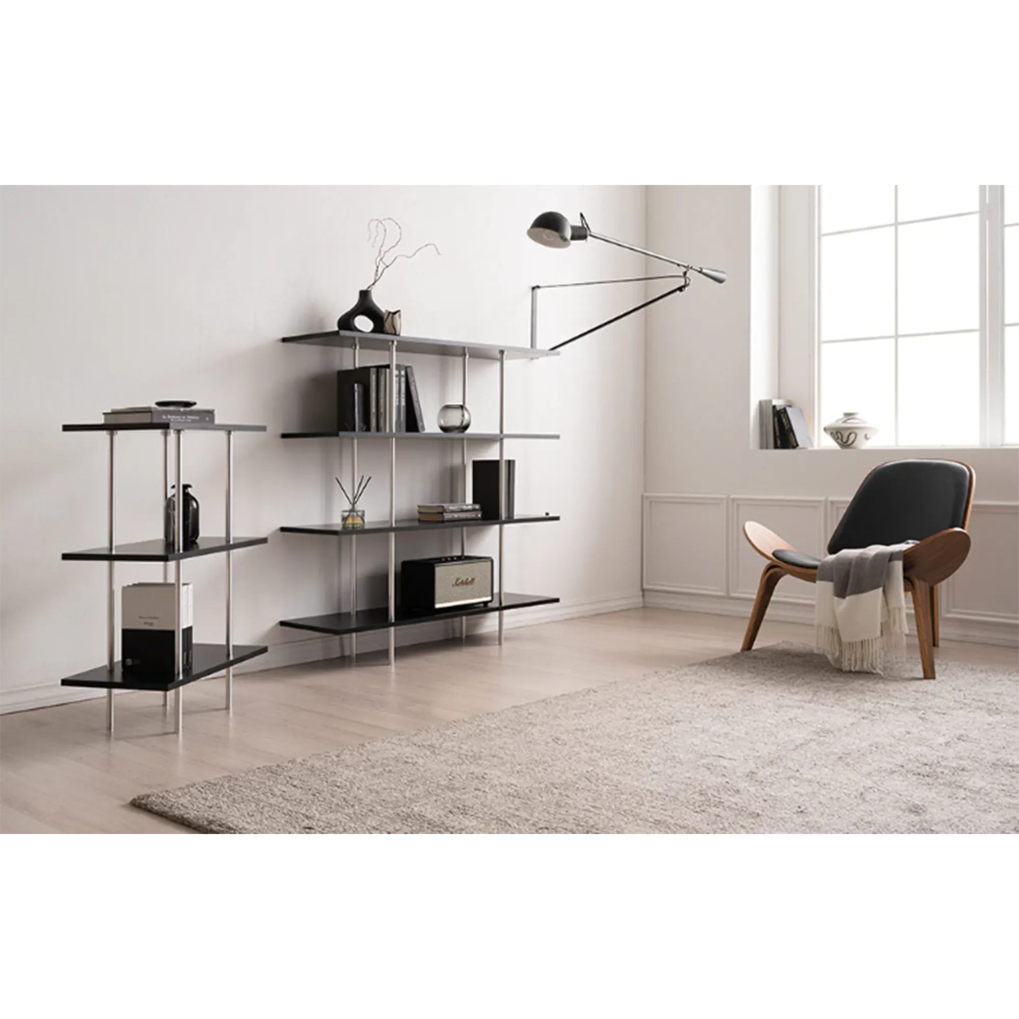 (As-is) Bauhaus 4-Tier Wide Display Shelf - Black - 11