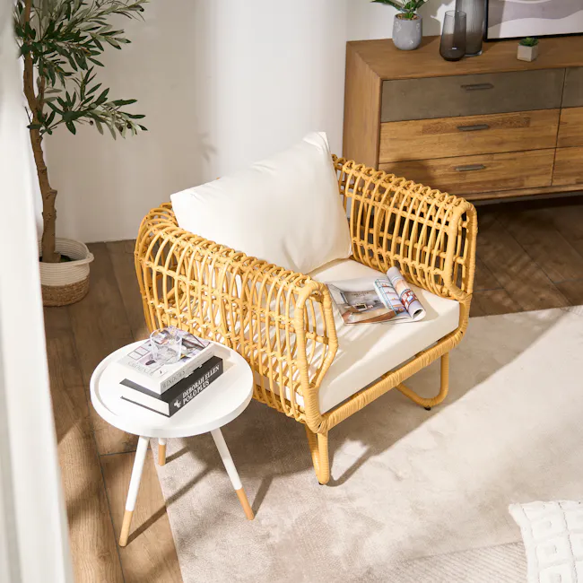 Soleil Rattan Lounge Chair - 12