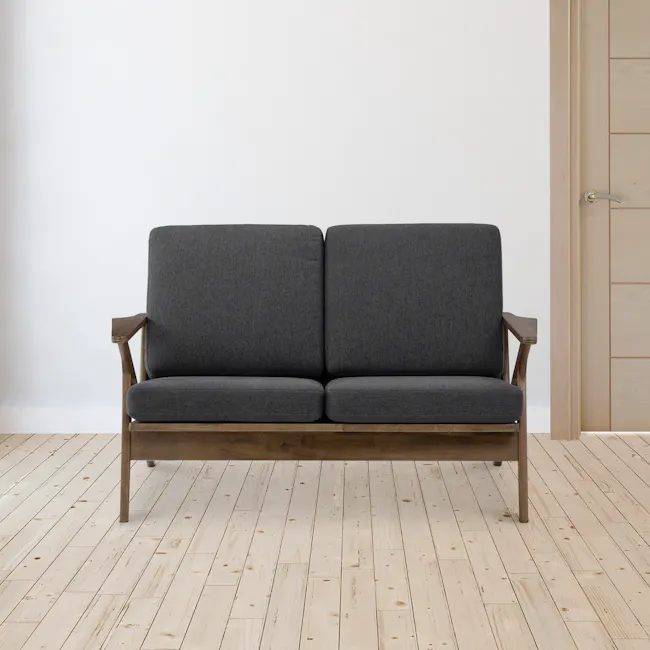 Aston 2 Seater Sofa - Seal - 2 - modern living room, minimalist design, wooden floor, light wood finish, contemporary