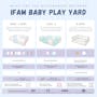 IFAM Birch Baby Play Yard (12pcs 207x147cm) - White - 10