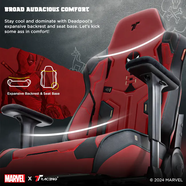TTRacing Swift X Pro Gaming Chair - Deadpool Edition - 4