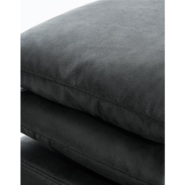 Reuben L-Shaped Sofa - Dark Grey (Adjustable Headrest) - 8