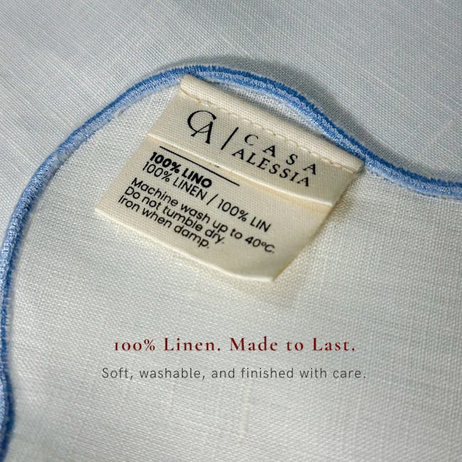 Como Scallop Linen Napkin (1 Pc) - Bordeaux - 6