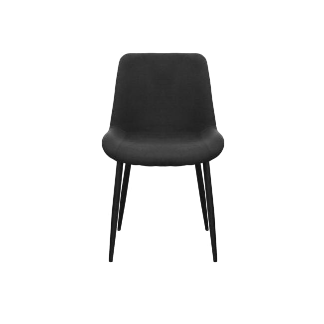 Herman Dining Chair - Dark Grey (Fabric) - 2