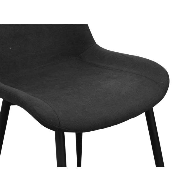 Herman Dining Chair - Dark Grey (Fabric) - 5