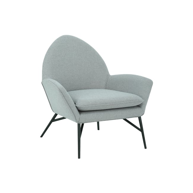 (As-is) Esther Lounge Chair - Pale Silver - 5