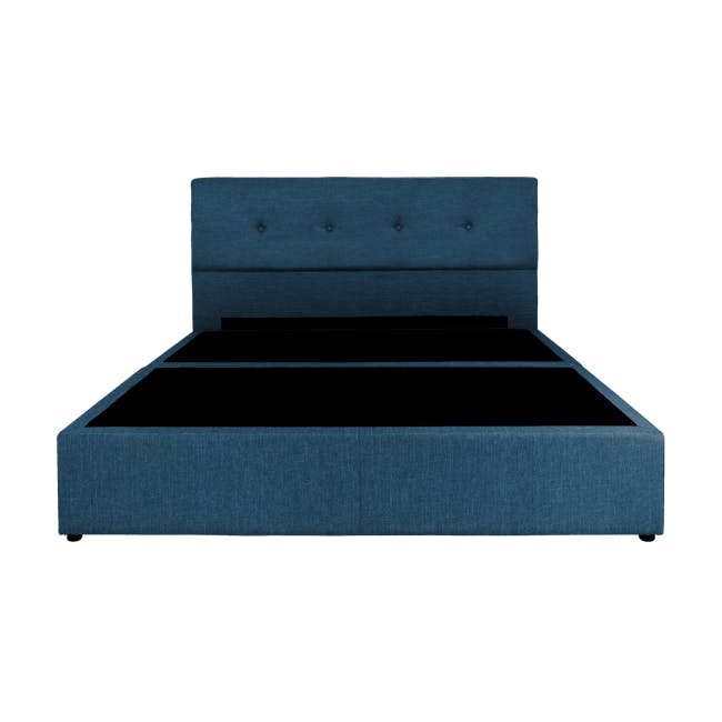 ESSENTIALS Queen Headboard Box Bed - Denim (Fabric) - 1