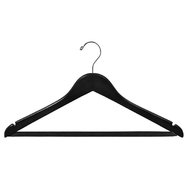 Wooden Hangers (Set of 10) - Black - 0
