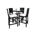 Midas 4 Chair Bar Set - White Cushion