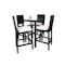 Midas 4 Chair Bar Set - White Cushion