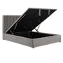 Audrey Queen Storage Bed in Seal Grey (Velvet) with 2 Volos Bedside Tables - 5