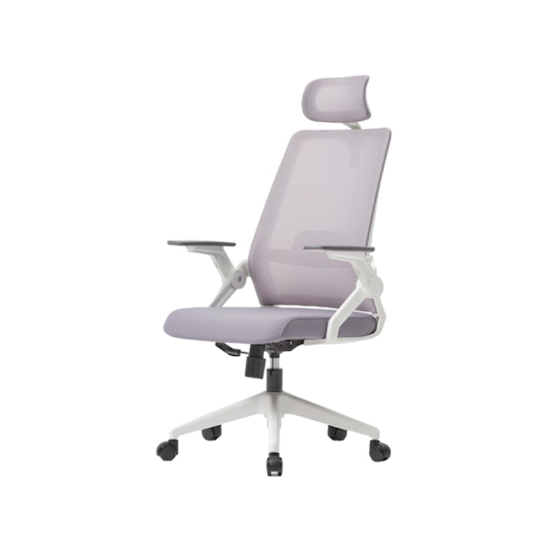 Lexy High Back Mesh Office Chair White Grey Lexy by HipVan HipVan