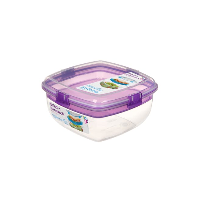 Sistema Salad N Sandwich To Go 1.63L - Purple - 1