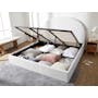 Aspen King Storage Bed in Cloud White with 2 Leland Twin Drawer Bedside Tables - 1
