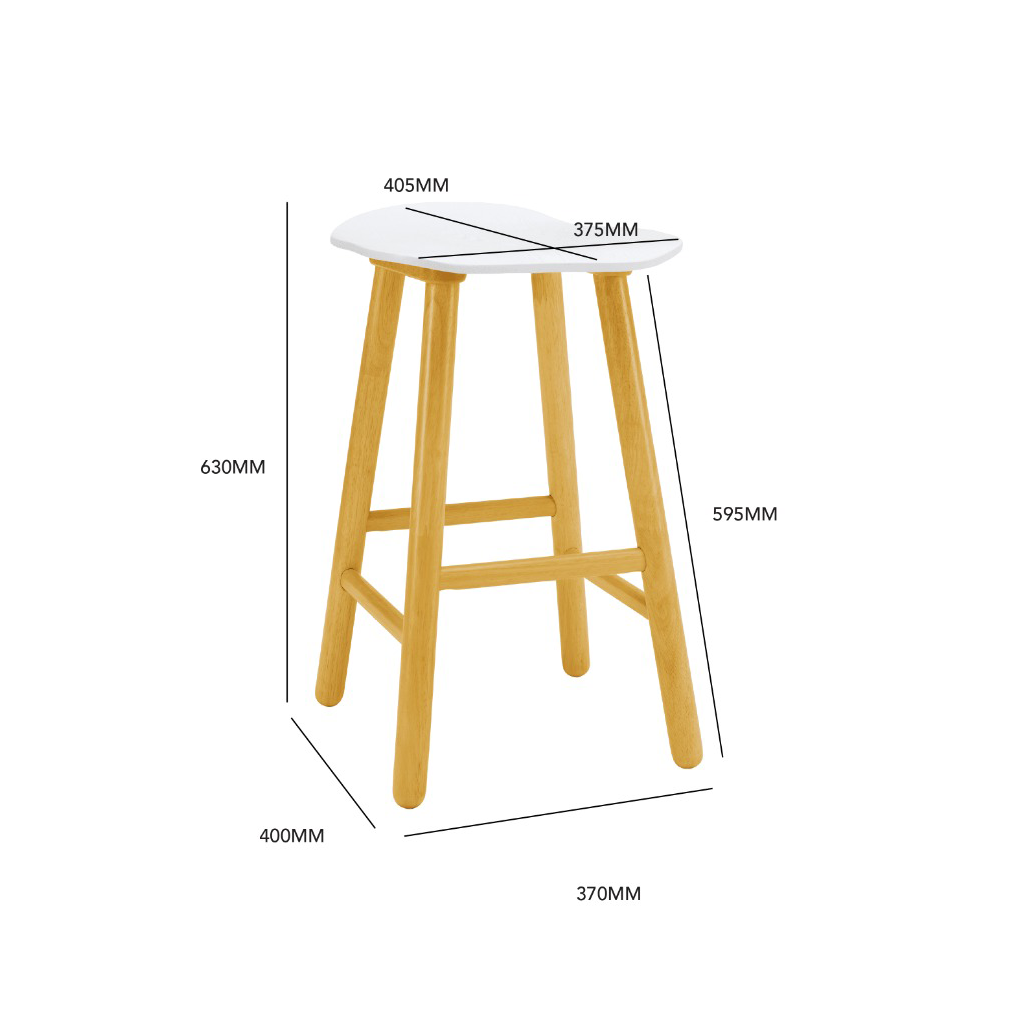 white stool set