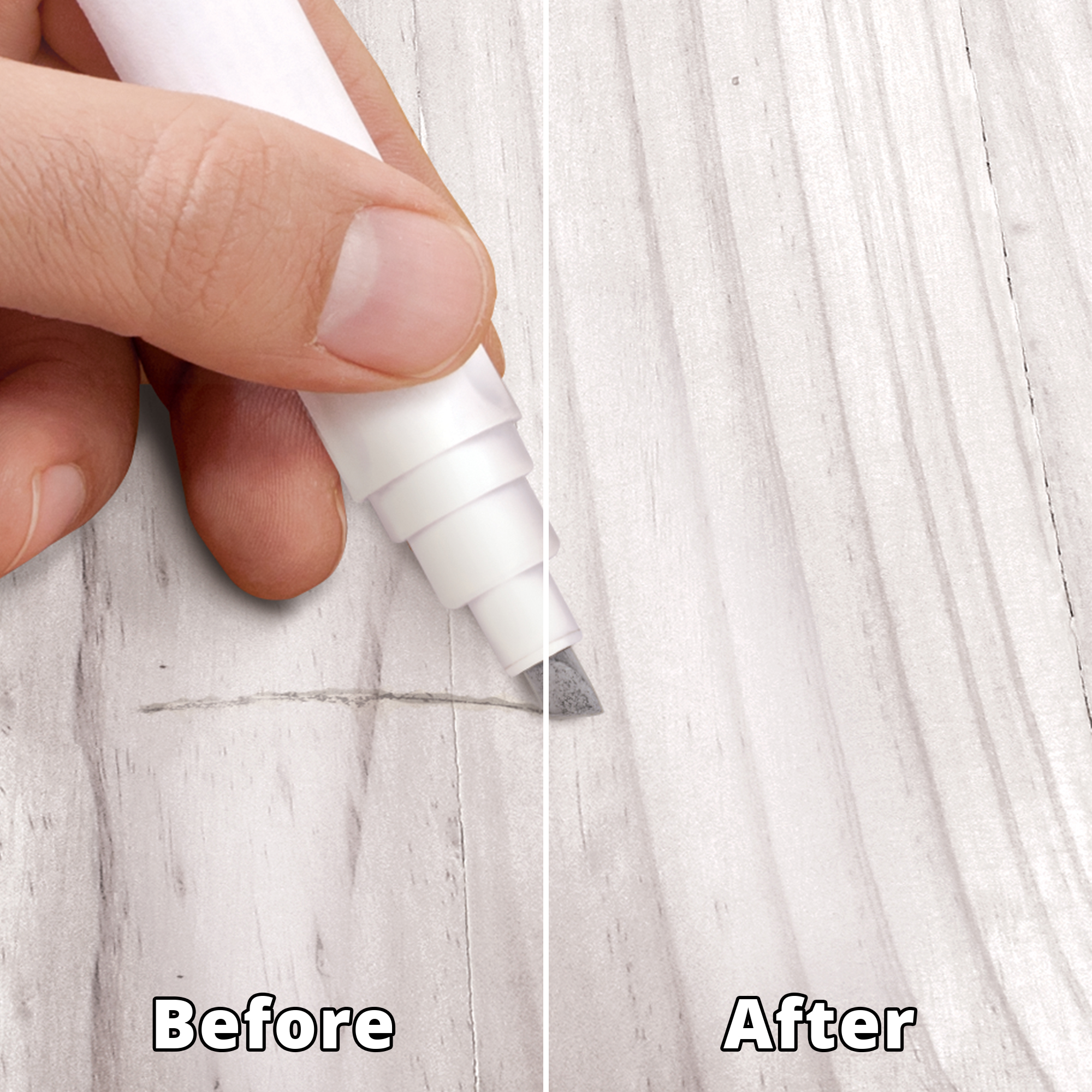 Rejuvenate Wood Repair Markers for Furniture & Floor White & Grey