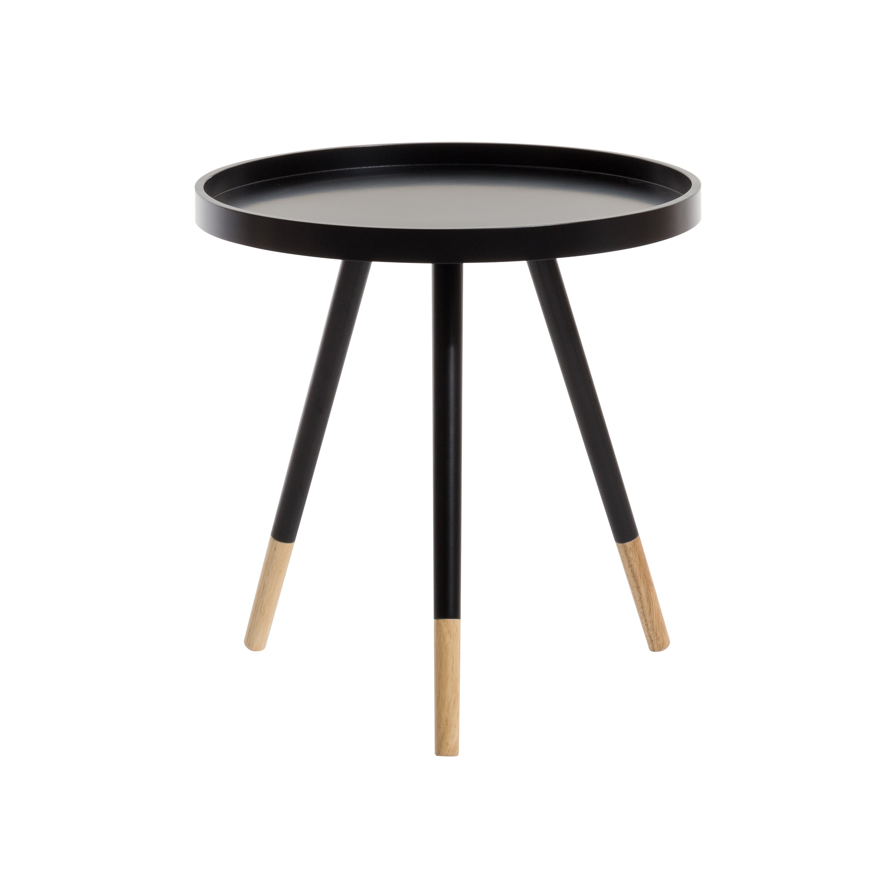 black side tray table