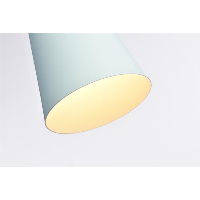 (As-is) Kenne Cone Pendant Lamp - Mint - 8 - Light fixture, lamp shade, cylindrical design, soft light, ambient lighting