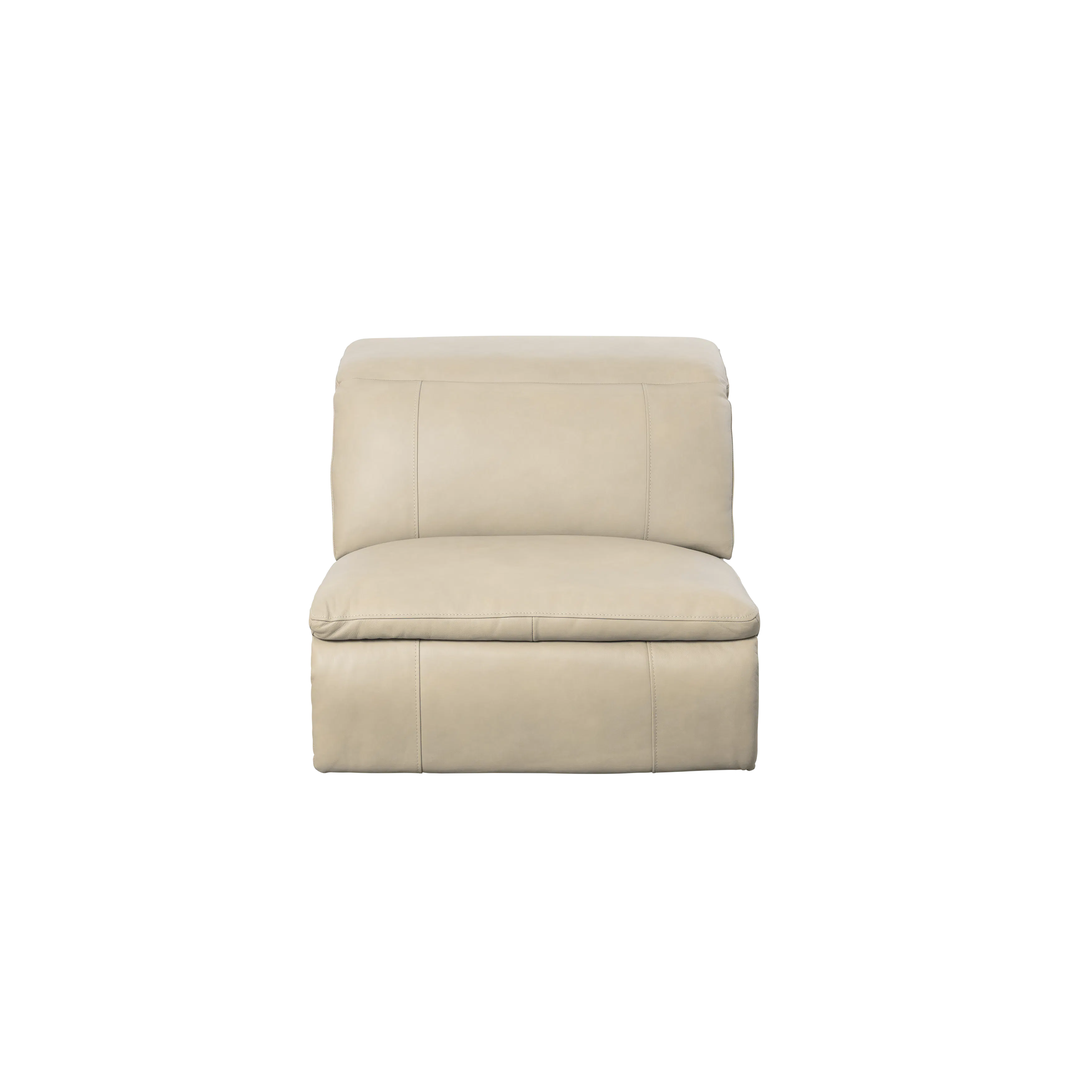 Clyde Armless Unit - Ivory (Top Grain Leather)