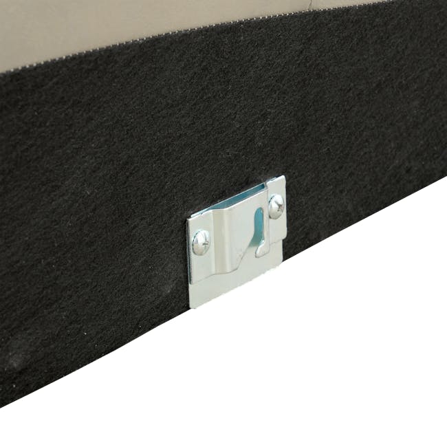 Clyde Armless Unit - Ivory (Genuine Leather) - 10 - Fiber wall cover, foam insulation, metal bracket, textured black