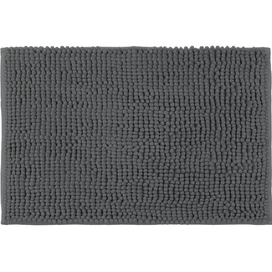 Cora Chenille Big Bath Mat - Charcoal