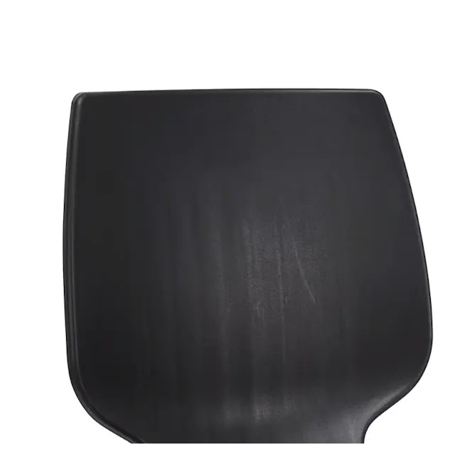 Otis Stackable Chair - Black - 3 - Black leather chair, sleek design, ergonomic shape, modern style, minimalist aesthetic
