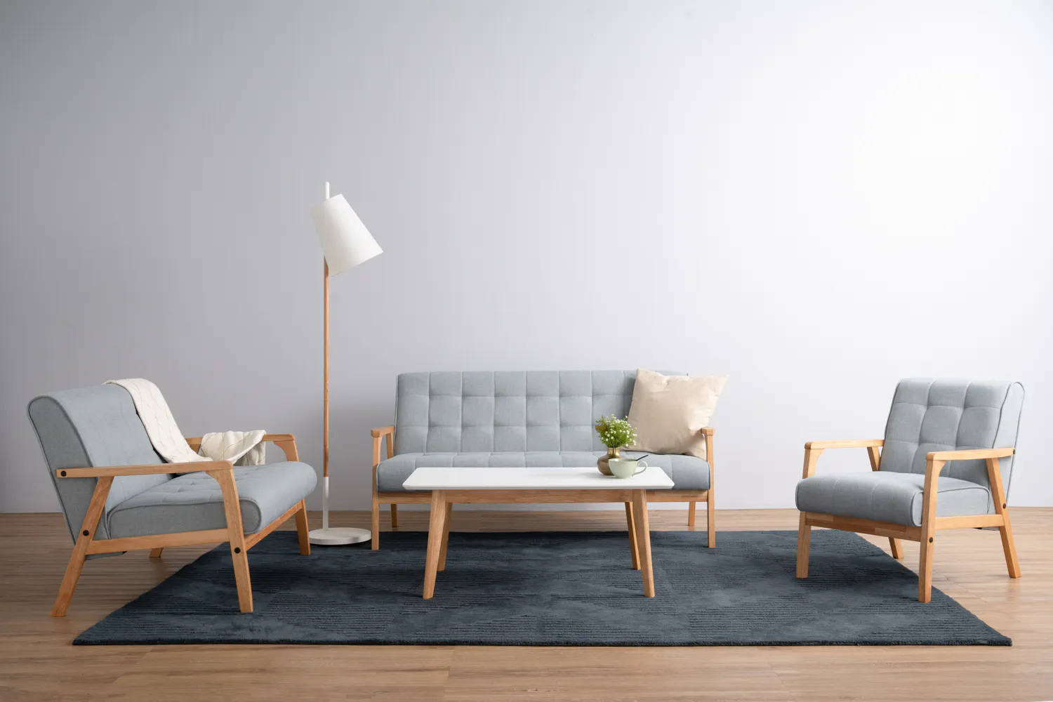 (As-is) Harold Coffee Table - Natural, White - 5 - 7