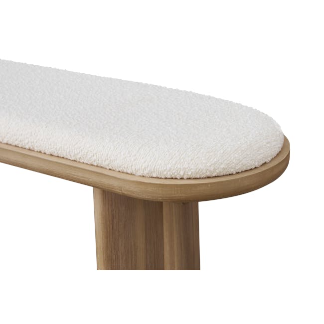 Catania Dining Table 1.8m with Catania Cushioned Bench 1.4m and 2 Catania Dining Chairs - 16 - White textured towel, wooden