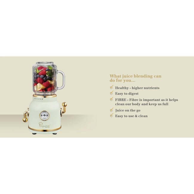 La Gourmet Healthy Retro Juice Blender - Imperial Red - 5
