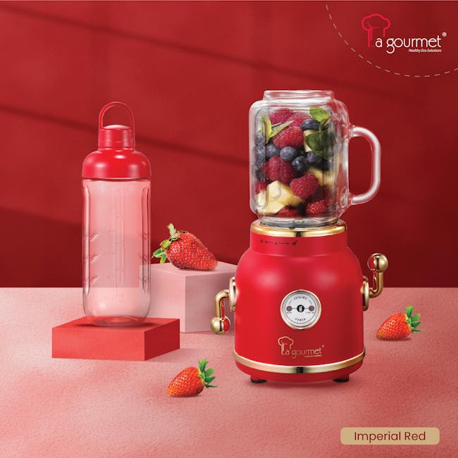 La Gourmet Healthy Retro Juice Blender - Imperial Red - 1