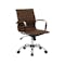 (As-is) Elias Mid Back Office Chair - Tan (PU) - 8