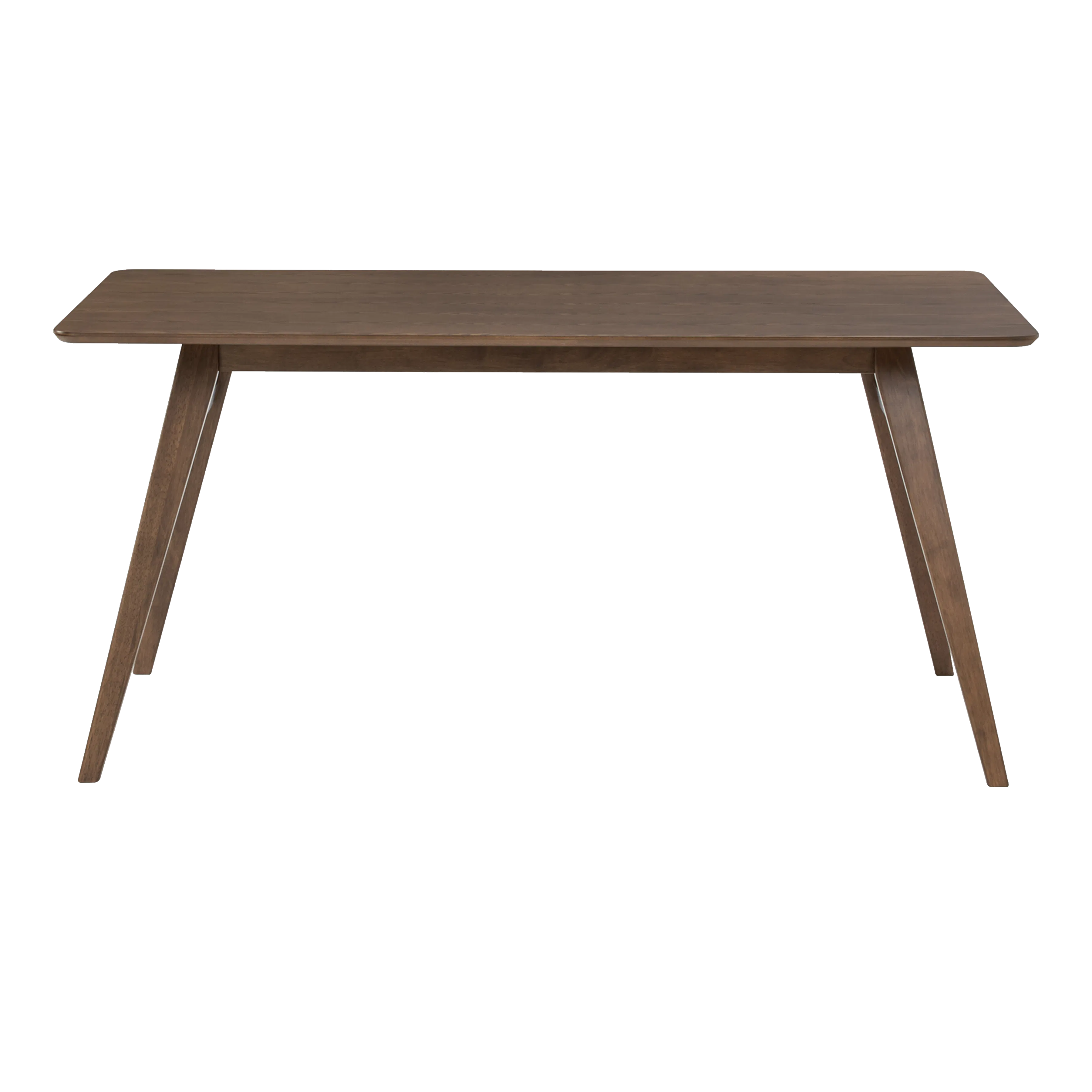Cadell Dining Table 1.6m - Walnut - 11 - Wooden table with sleek design, minimalist aesthetic, modern style, contemporary