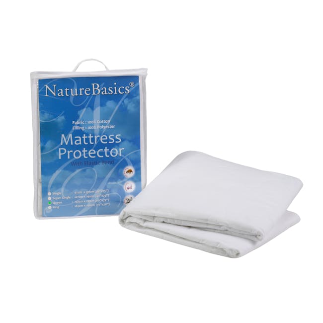 Nature Basics 100% Cotton Mattress Protector (4 Sizes) - 1