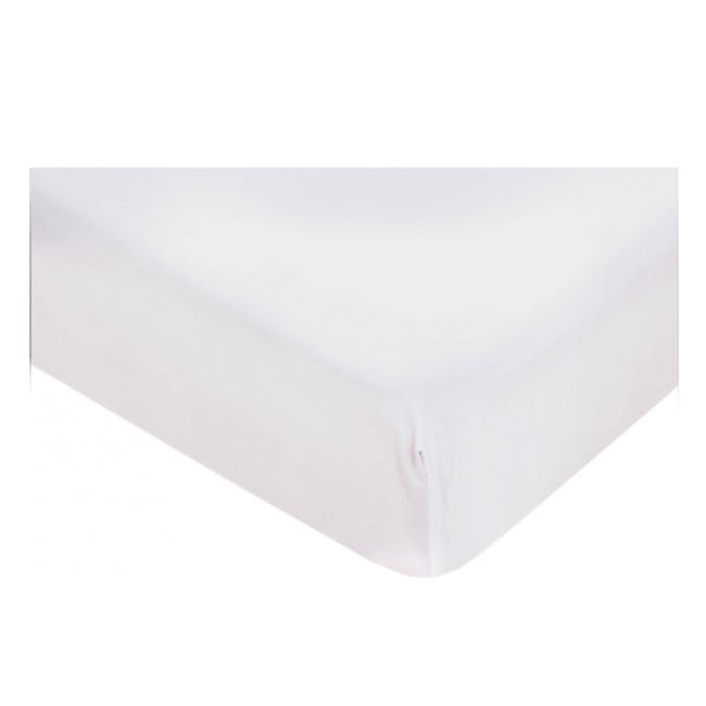 Natty Bedside Bed Fitted Sheet - White - 0