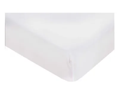 Natty Bedside Bed Fitted Sheet - White
